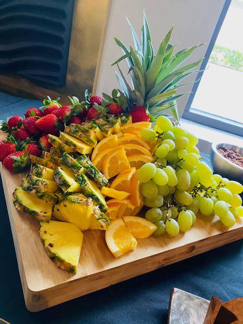 Fresh fruit breakfast display at Blue Bamboo Jacksonville