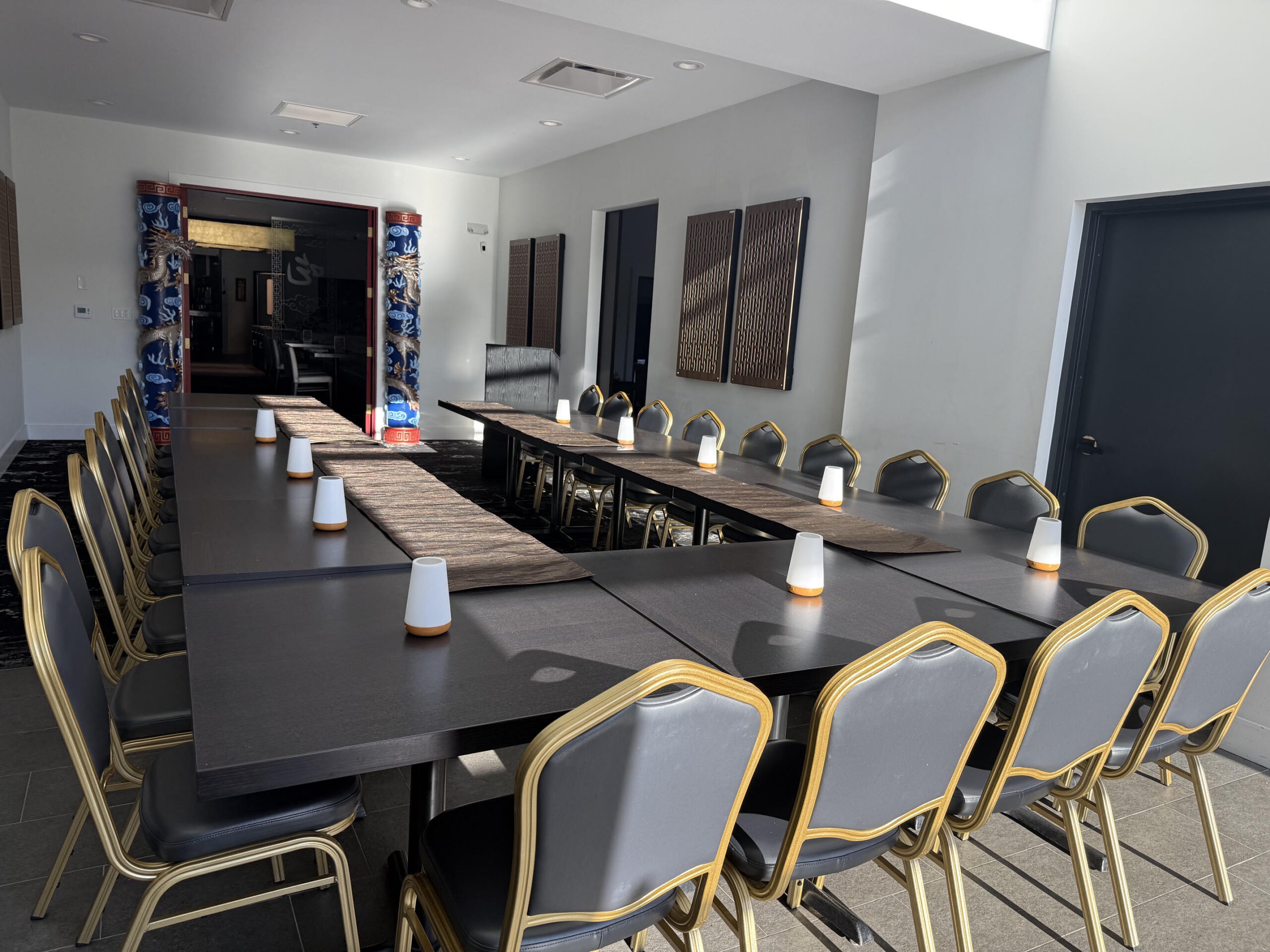 Meeting setup at Blue Bamboo in Jacksonville